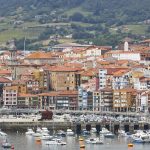 Traditional basque country fishing village of Bermeo. Spanish coastline town